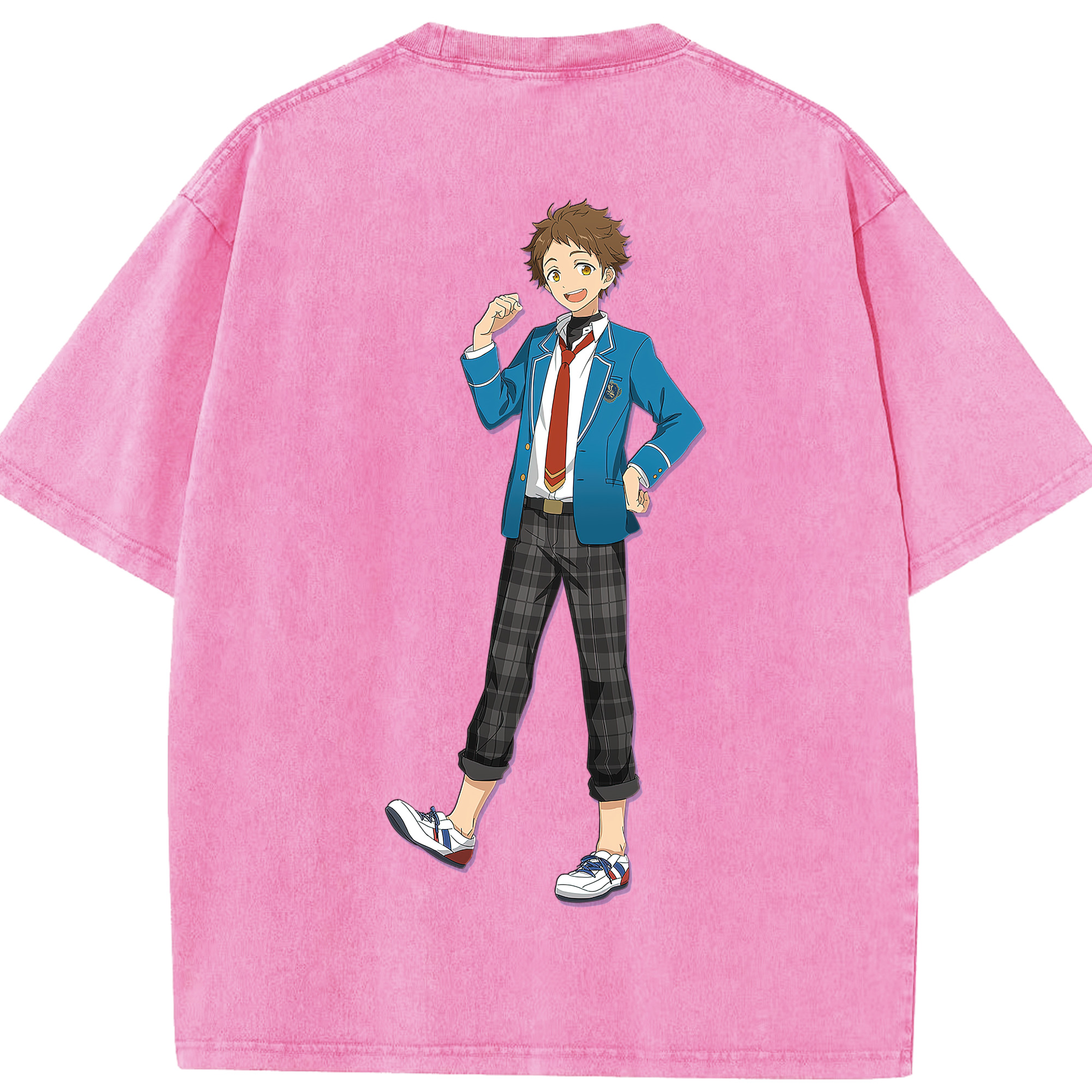 （画像用） あんさんぶるスターズ! Ensemble Stars 綿100% ヴィンテージ風 半袖Tシャツ（背面プリント）